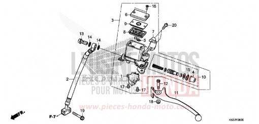 MAÎTRE-CYLINDRE DE FREIN ARRIÈRE SH300AH de 2017